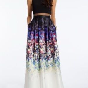 NWT Betsy & Adam Floral Contemporary Prom Formal Evening Wear Fairy Whimsigoth 6